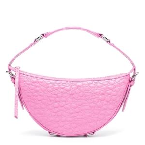 BY FAR - Gib embossed crocodile-effect shoulder bag